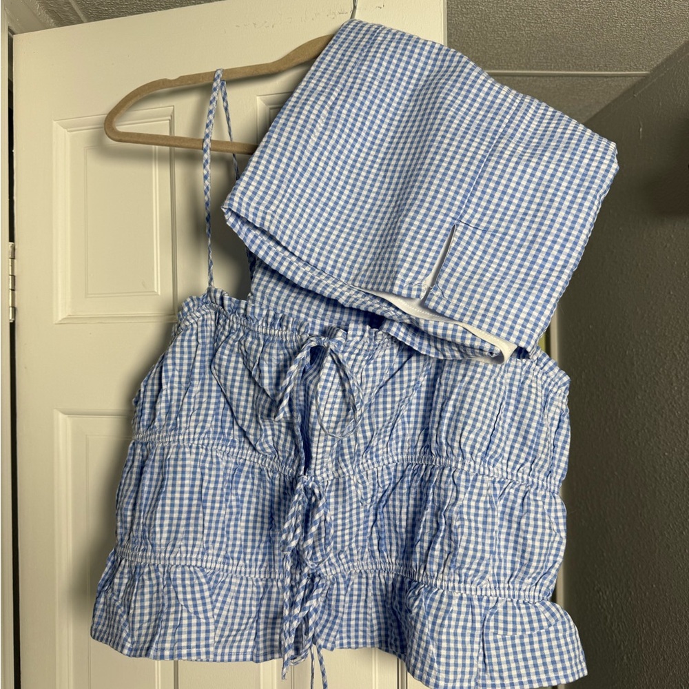 No boundaries XL matching gingham set